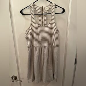 Lou & Grey White Striped Dress